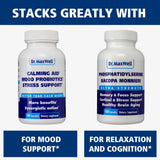 Dr. Maxwell daily wellness Support Capsules on a wooden table