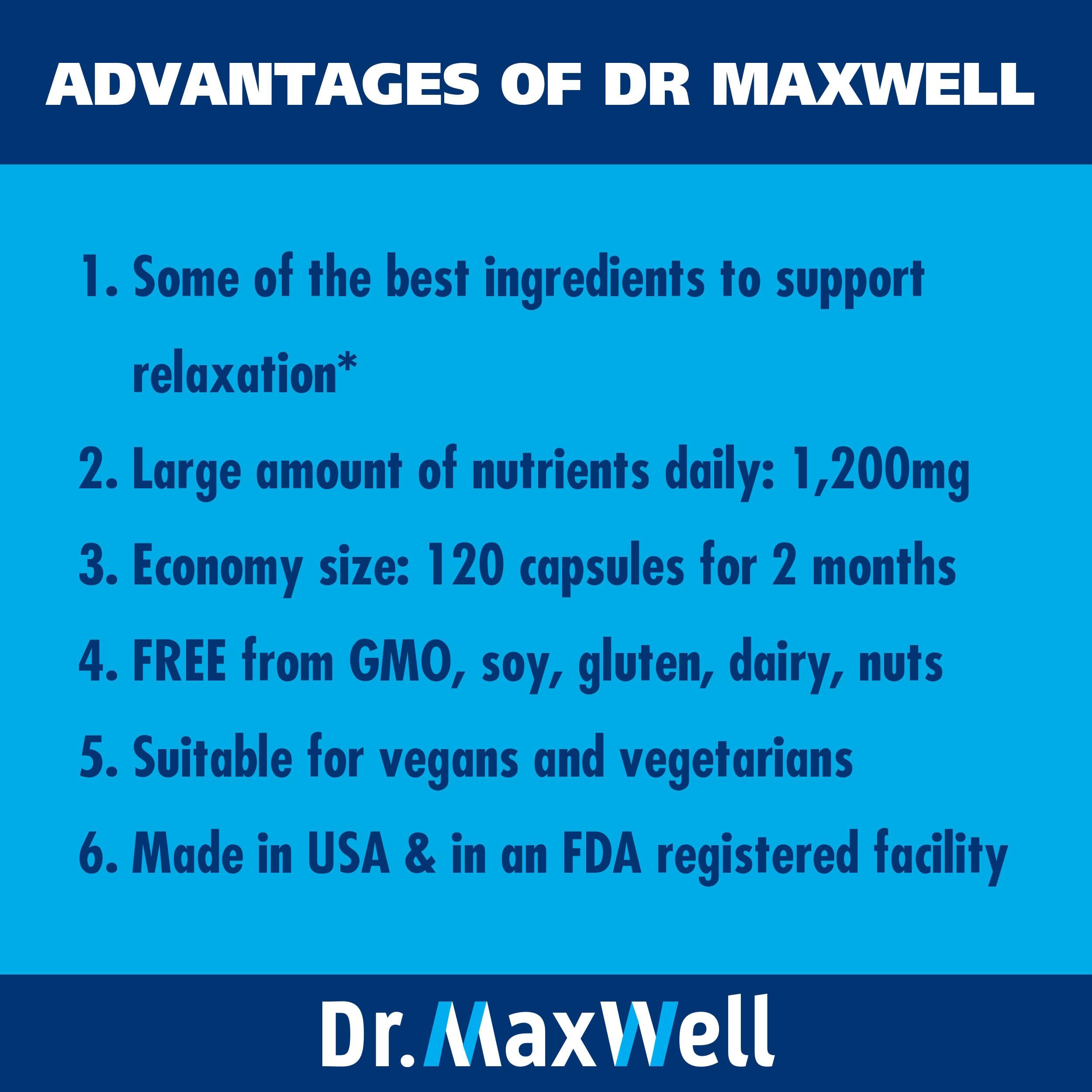 Dr. Maxwell daily wellness Support Capsules with ingredients listed