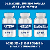 Dr. Maxwell supplement bottle with a measuring spoon