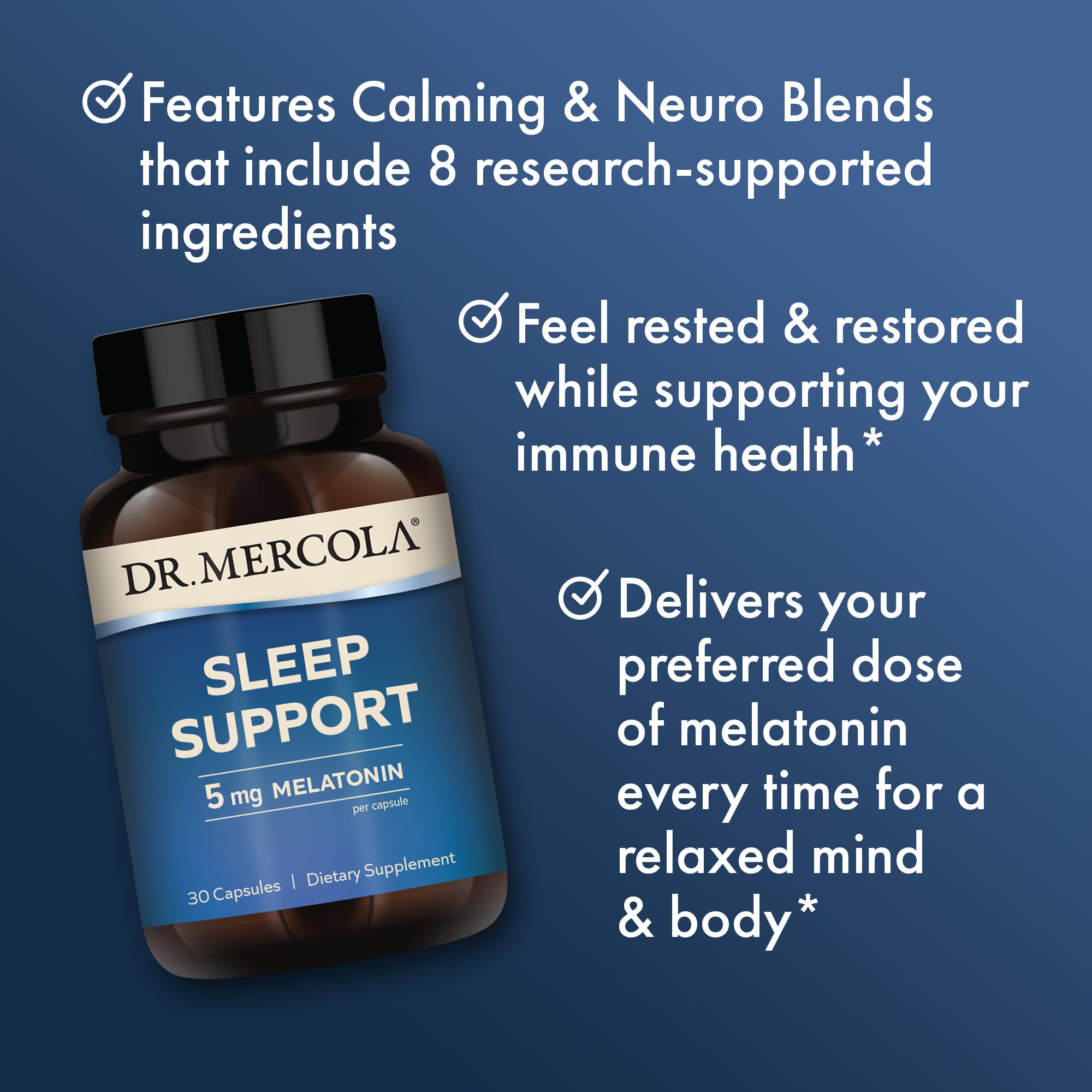 Dr. Mercola 5 mg Melatonin capsule close-up