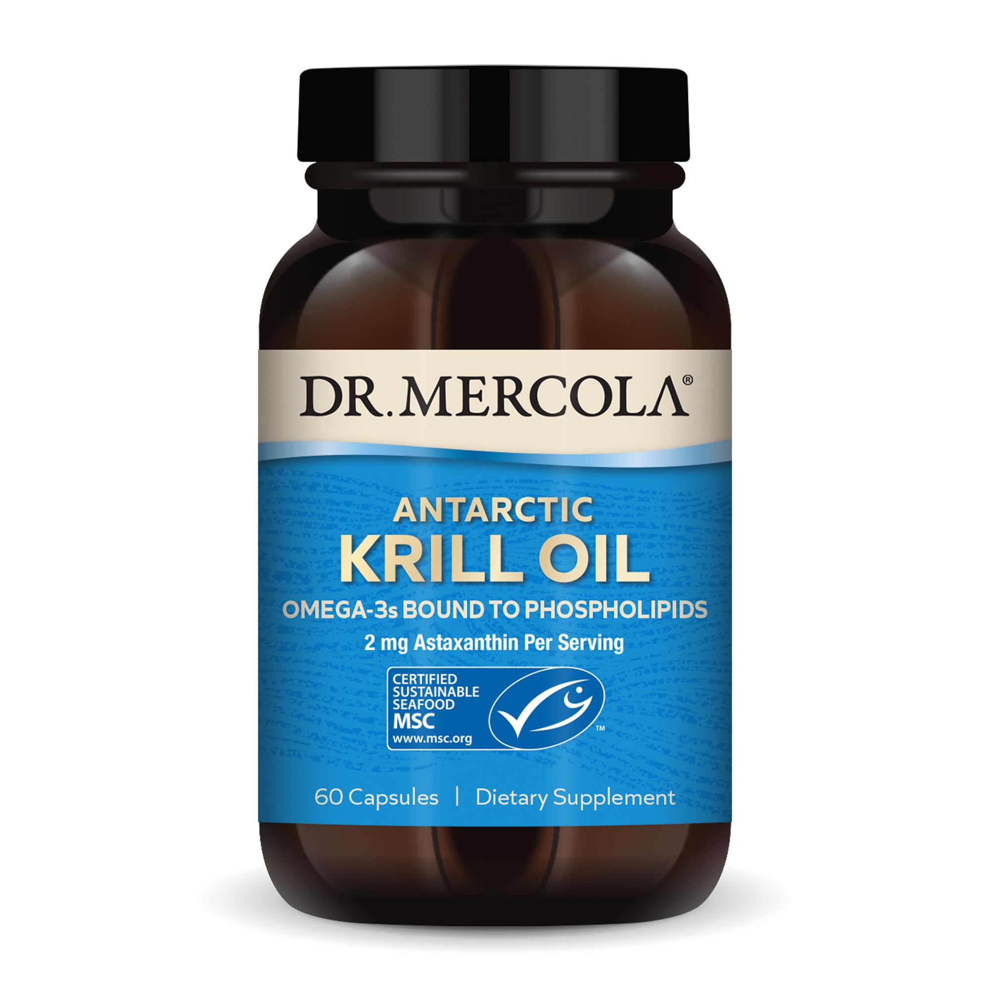 Dr. Mercola Antarctic Krill Oil 1000mg capsule front view