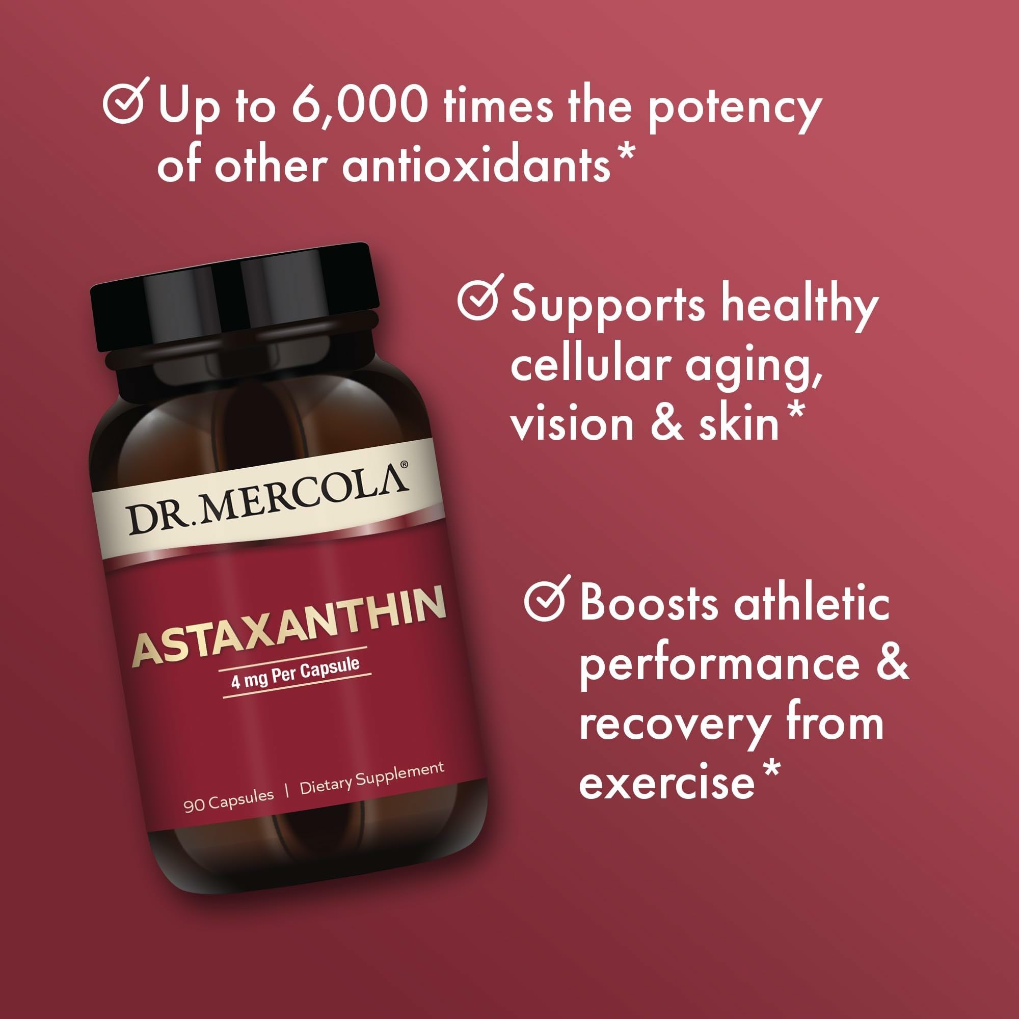 Dr. Mercola Astaxanthin bottle side view