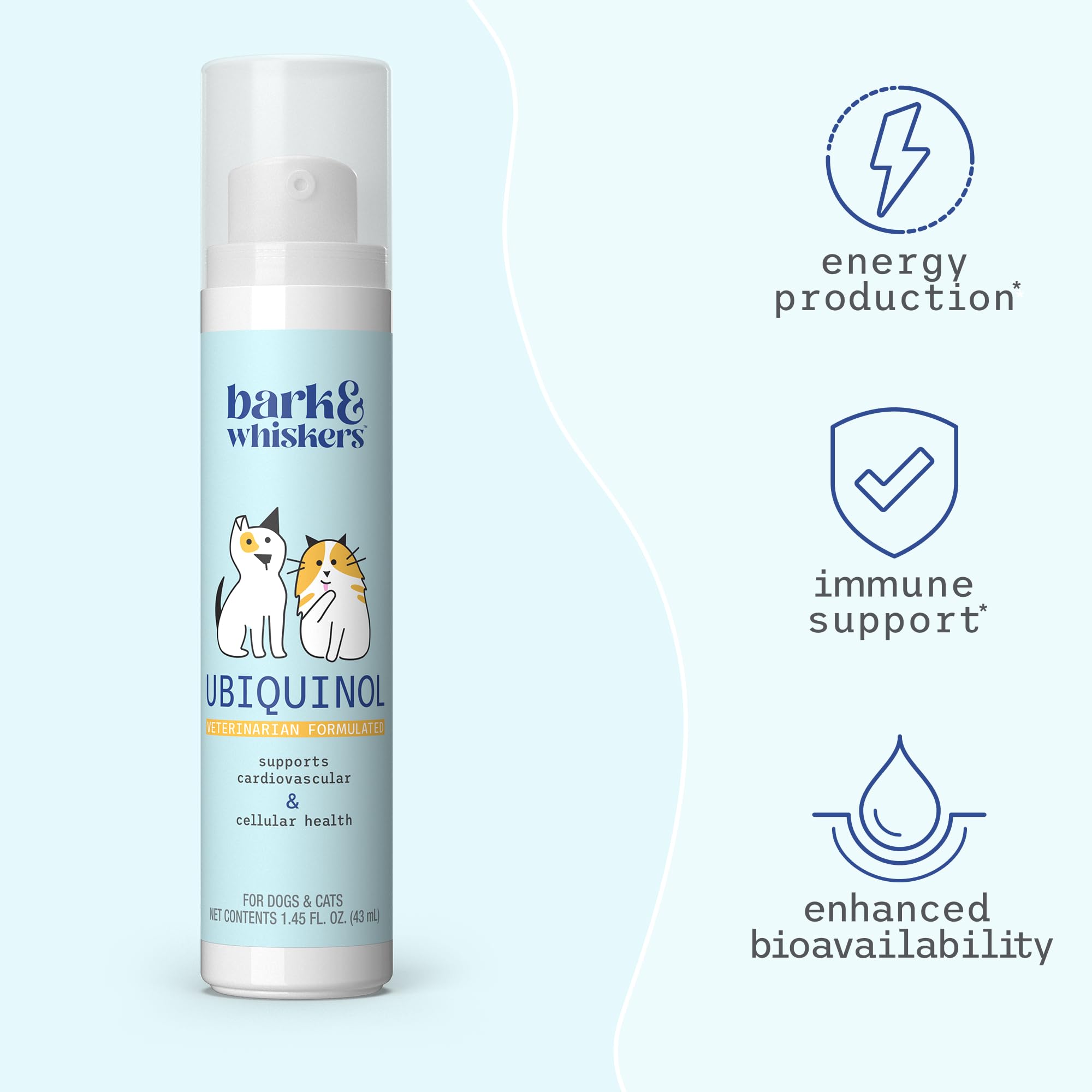 Dr. Mercola Bark & Whiskers Ubiquinol Liquid Pump with pump dispenser
