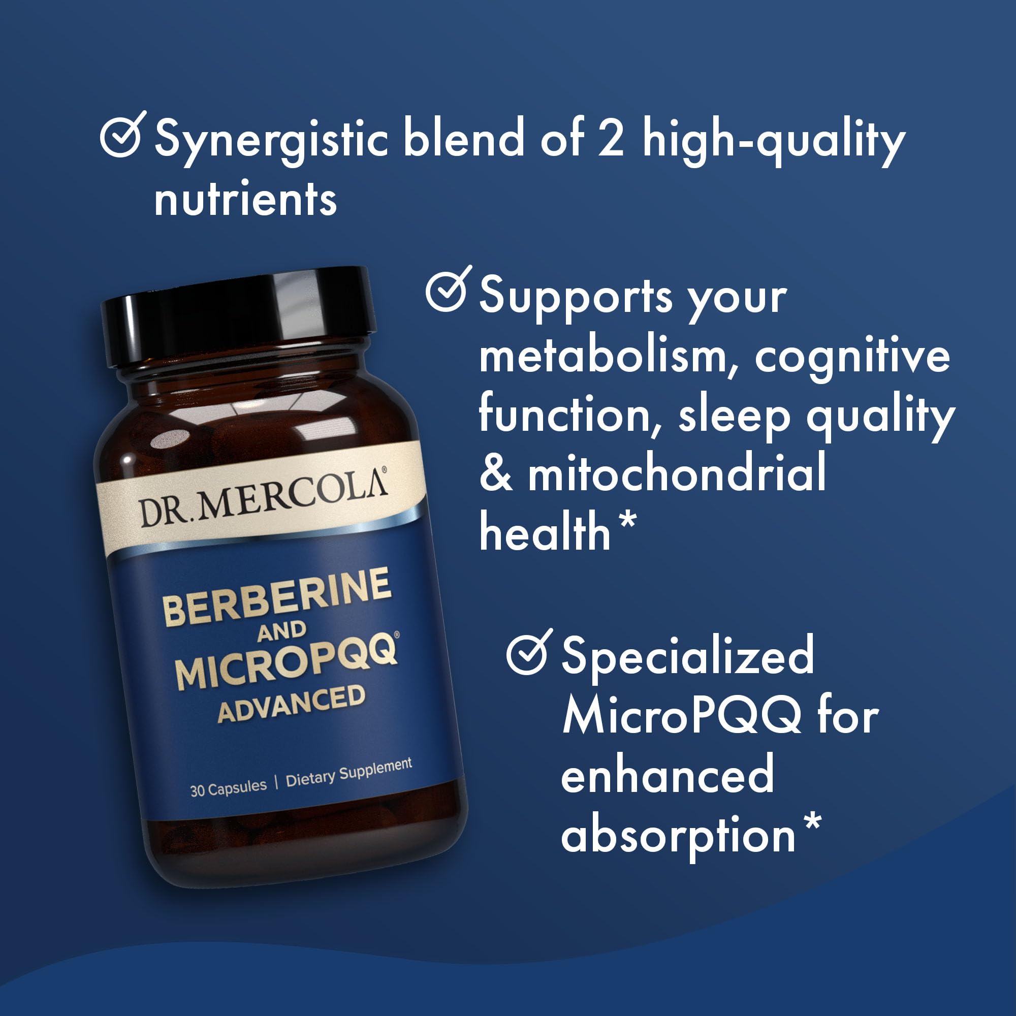 Dr. Mercola Berberine and MicroPQQ Advanced 500mg capsule ingredients list