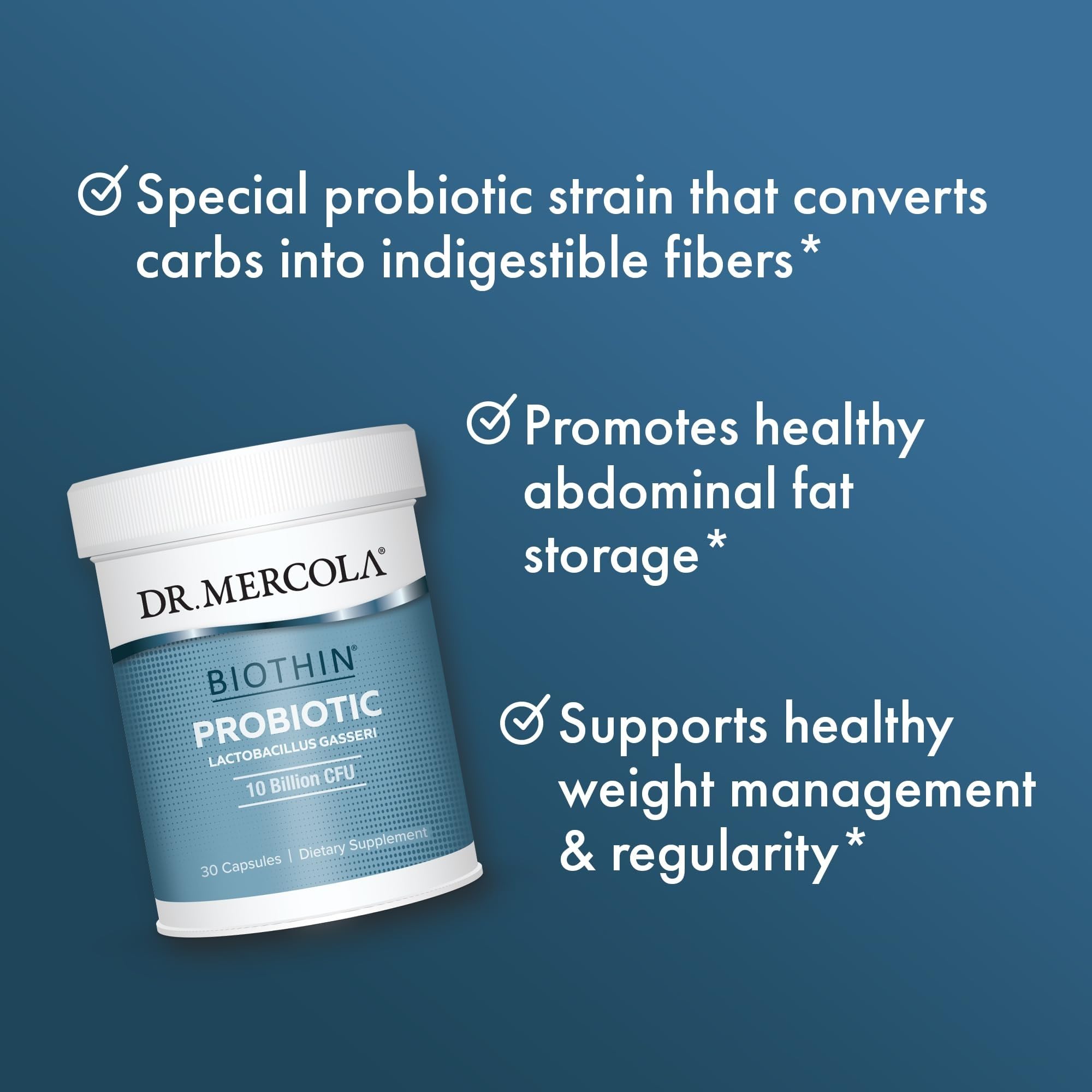 Dr. Mercola Biothin Probiotic Supplement ingredients list
