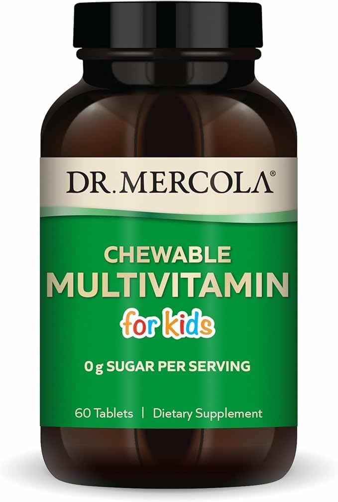 Dr. Mercola Chewable Multivitamin for Kids front view with packaging