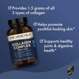 Dr. Mercola Collagen Complex 290g scoop next to powder