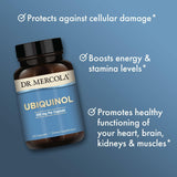 Dr. Mercola CoQ10 Ubiquinol 200mg supplement with packaging