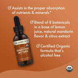 Dr. Mercola daily Bitters Liquid Supplement bottle top view