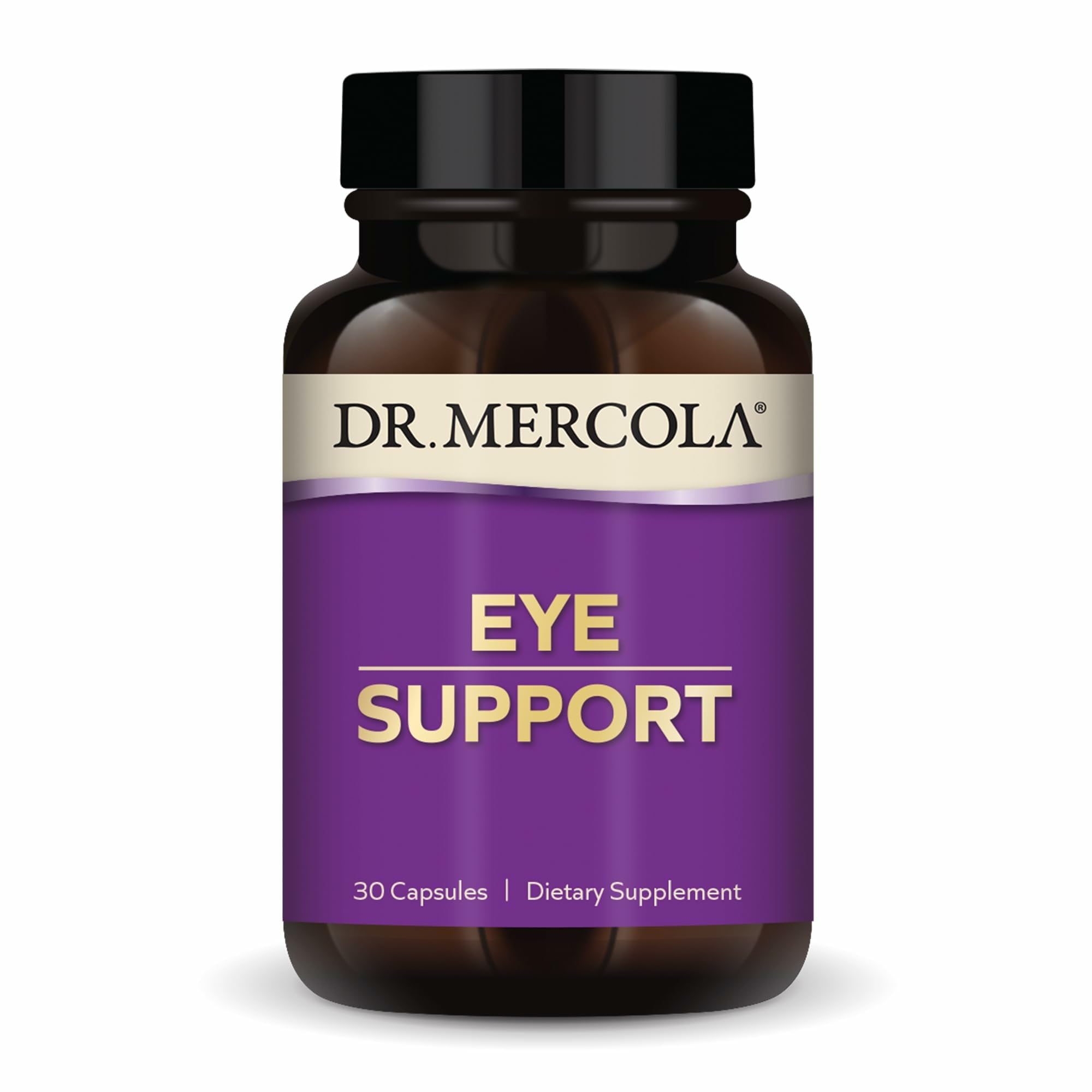 Dr. Mercola Eye Support Lutein 50mg capsules front view