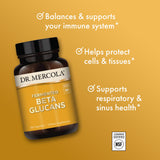 Dr. Mercola Fermented Beta Glucans Capsules 500mg opened bottle