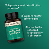 Dr. Mercola Fermented Broccoli Sprouts 400mg Capsules close-up