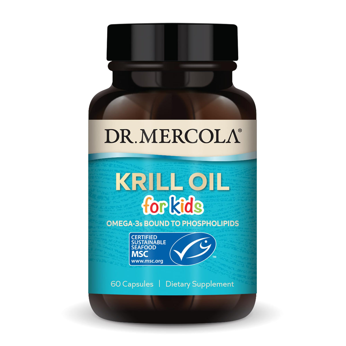 Dr. Mercola Krill Oil for Kids 32g front view with packaging