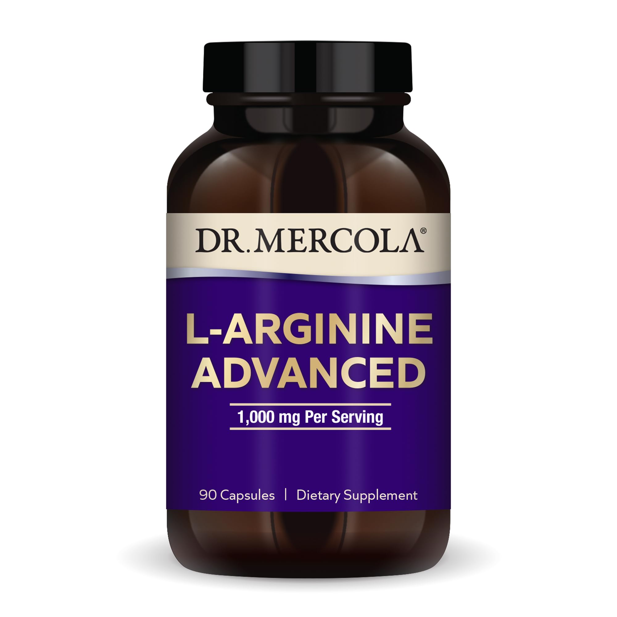 Dr. Mercola L-Arginine Advanced 231g capsule bottle front view