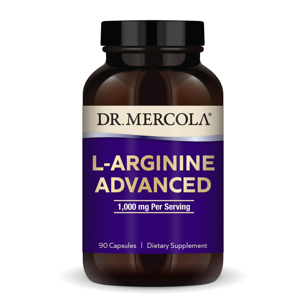 Dr. Mercola L-Arginine Advanced 231g capsule bottle front view