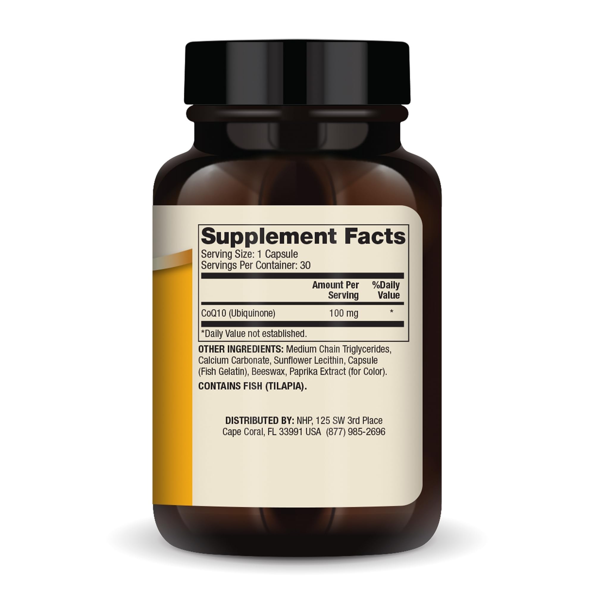 Dr. Mercola Liposomal Ubiquinol CoQ10 100mg bottle side view