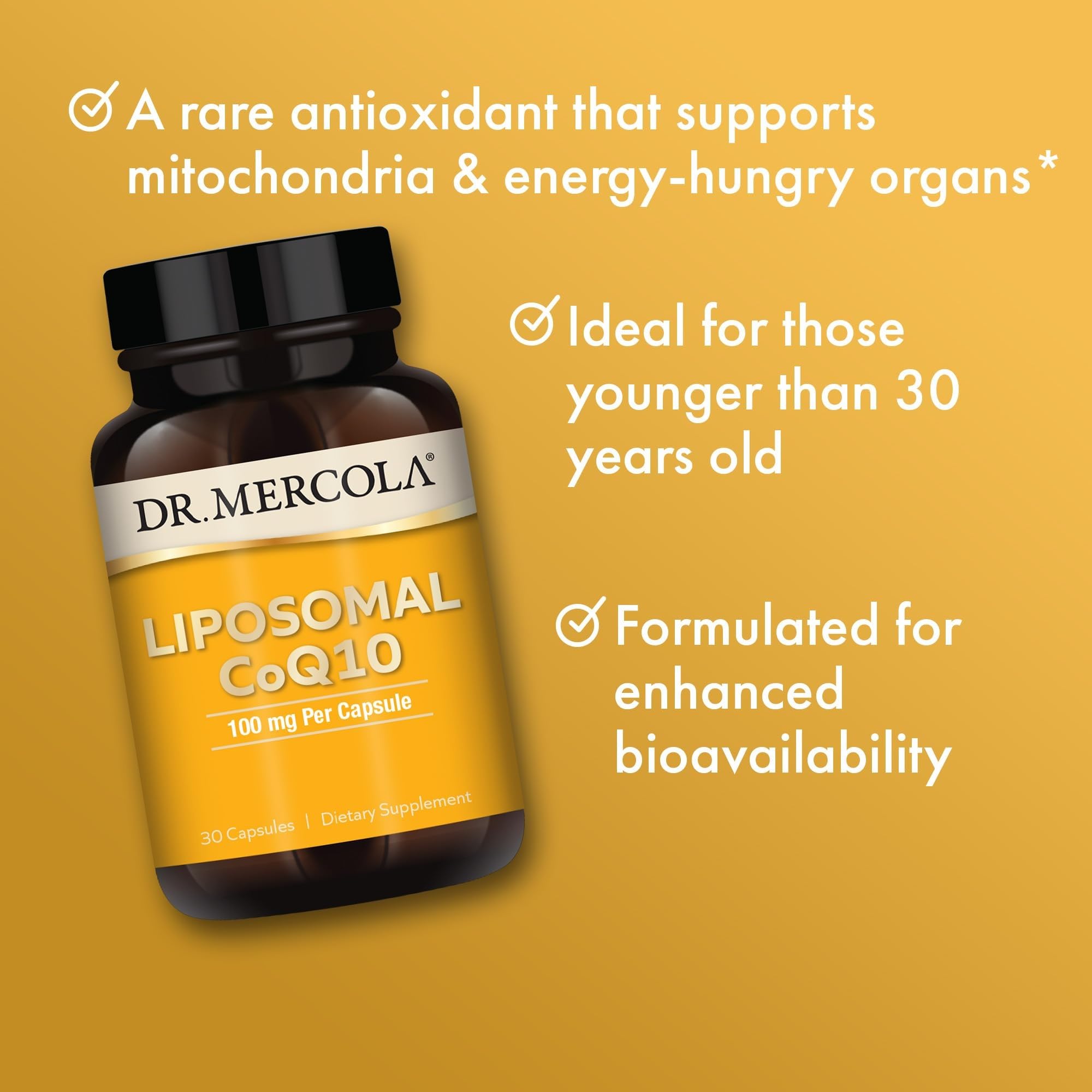 Dr. Mercola Liposomal Ubiquinol CoQ10 100mg ingredients list
