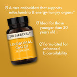 Dr. Mercola Liposomal Ubiquinol CoQ10 100mg ingredients list