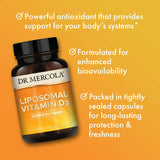 Dr. Mercola Liposomal Vitamin D3 10,000 IU back view of packaging