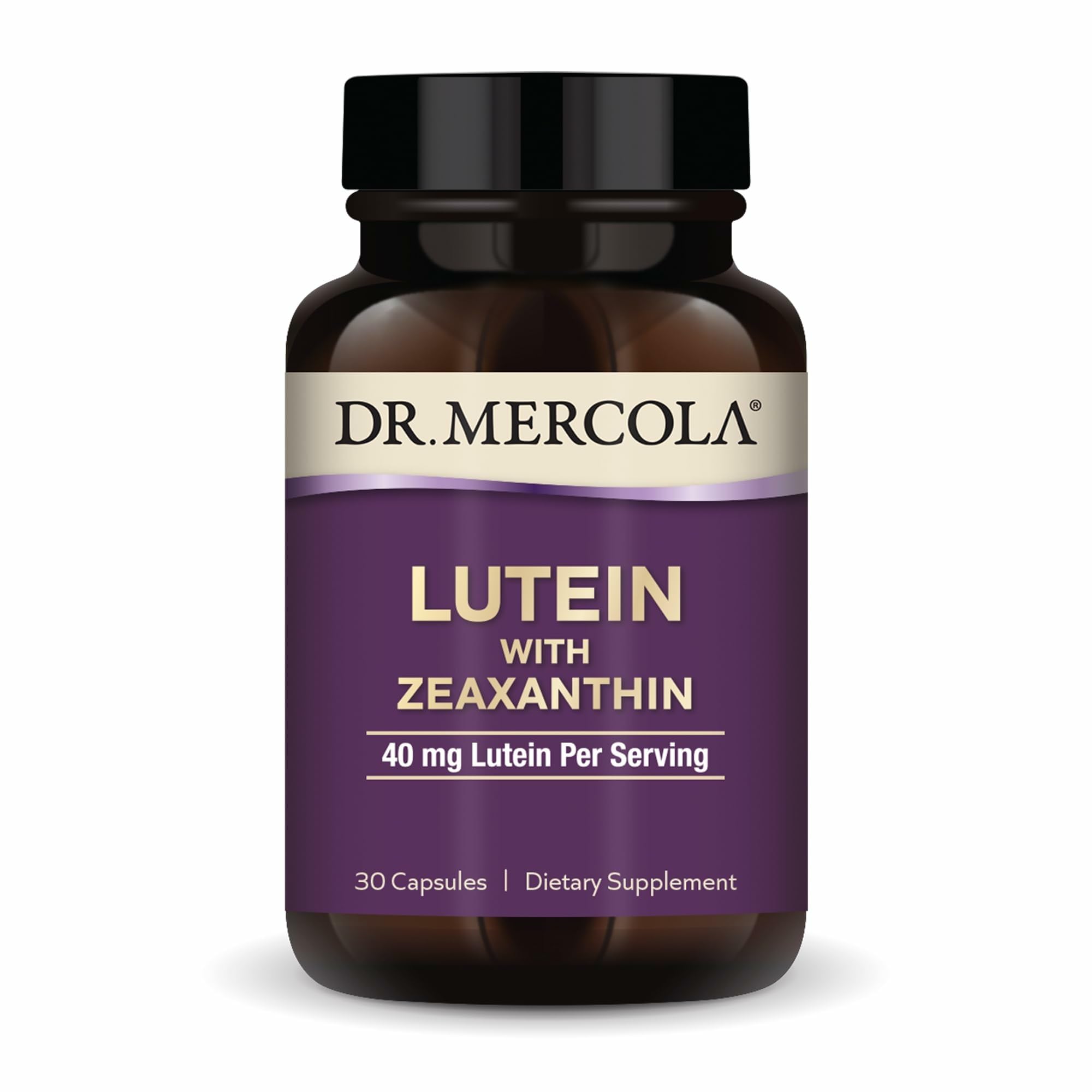 Dr. Mercola Lutein with Zeaxanthin 90 capsules front view