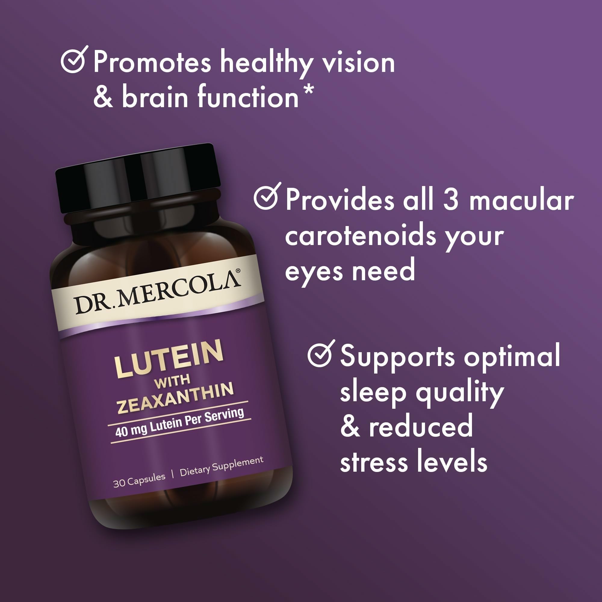 Dr. Mercola Lutein with Zeaxanthin ingredients list