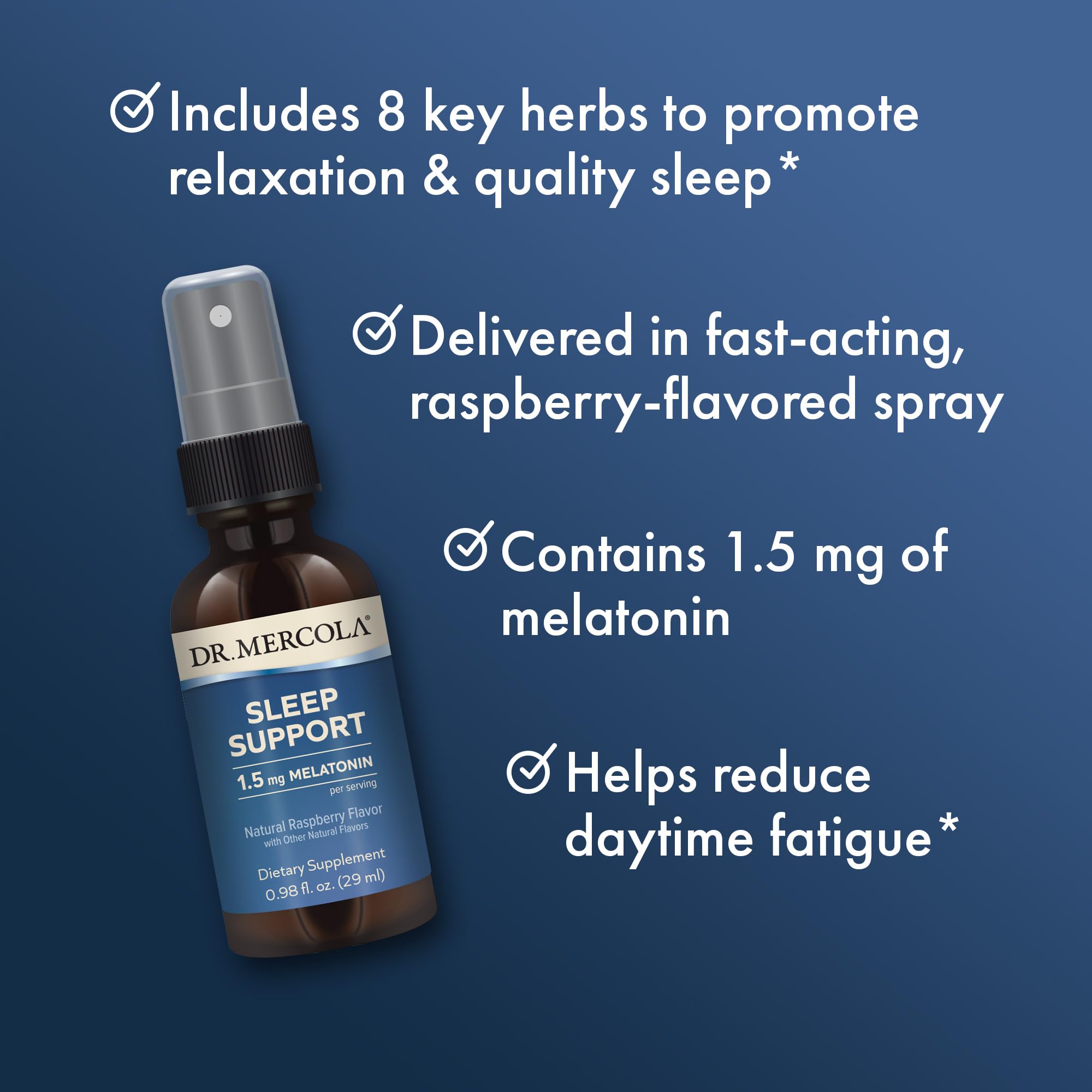 Dr. Mercola Melatonin Spray 1.5mg dosage spray