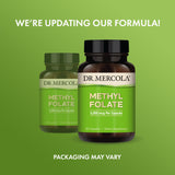 Dr. Mercola Methyl Folate 5 mg Capsules bottle with label