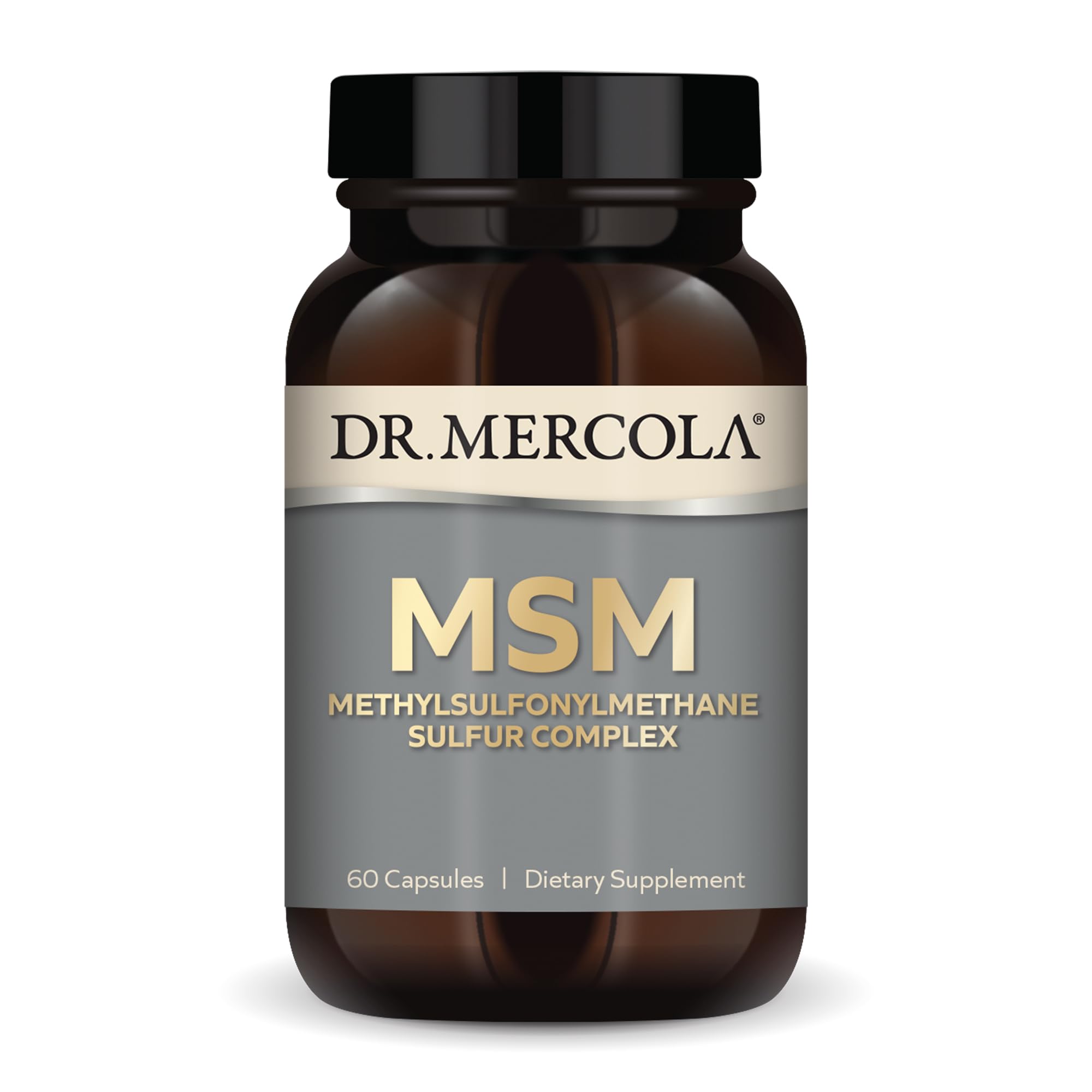 Dr. Mercola MSM Sulfur Complex bottle front view