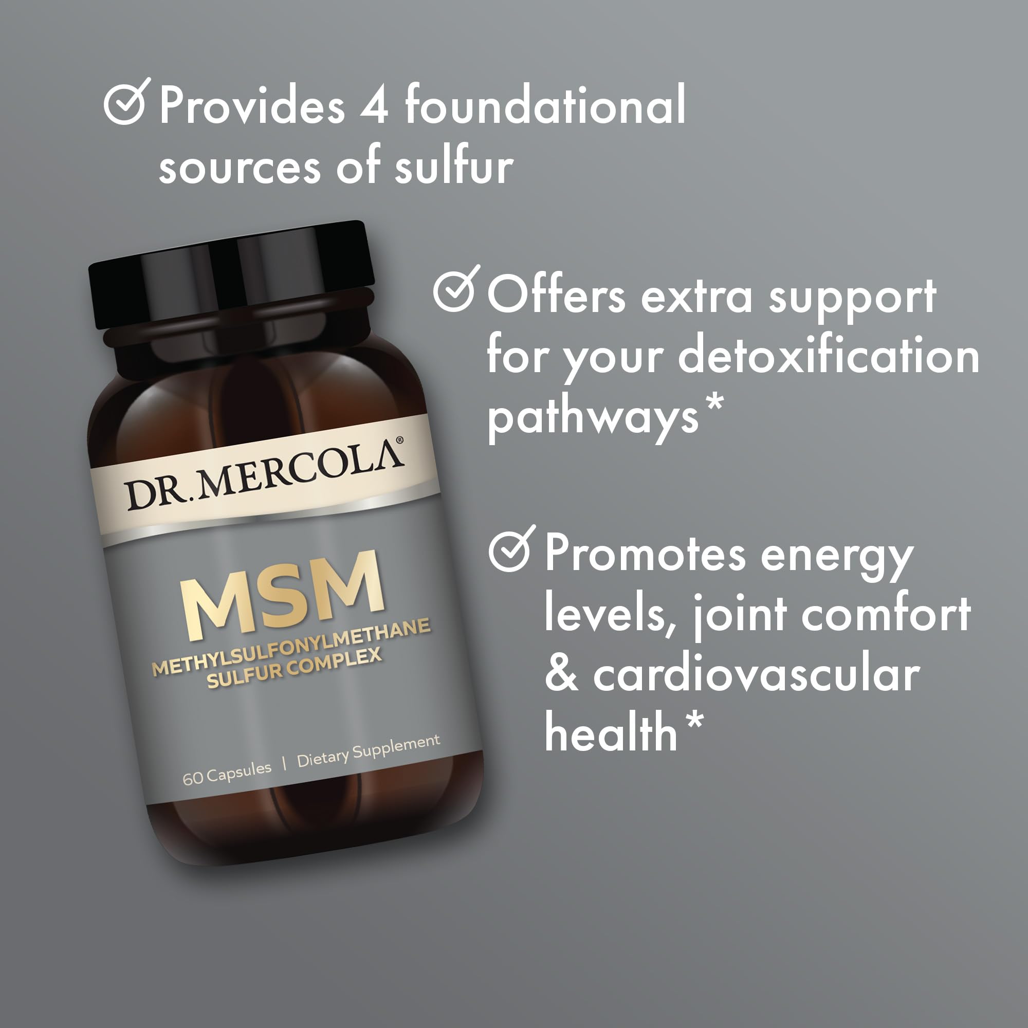 Dr. Mercola MSM Sulfur Complex ingredients list