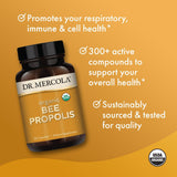 Dr. Mercola Organic Bee Propolis Capsules packaging