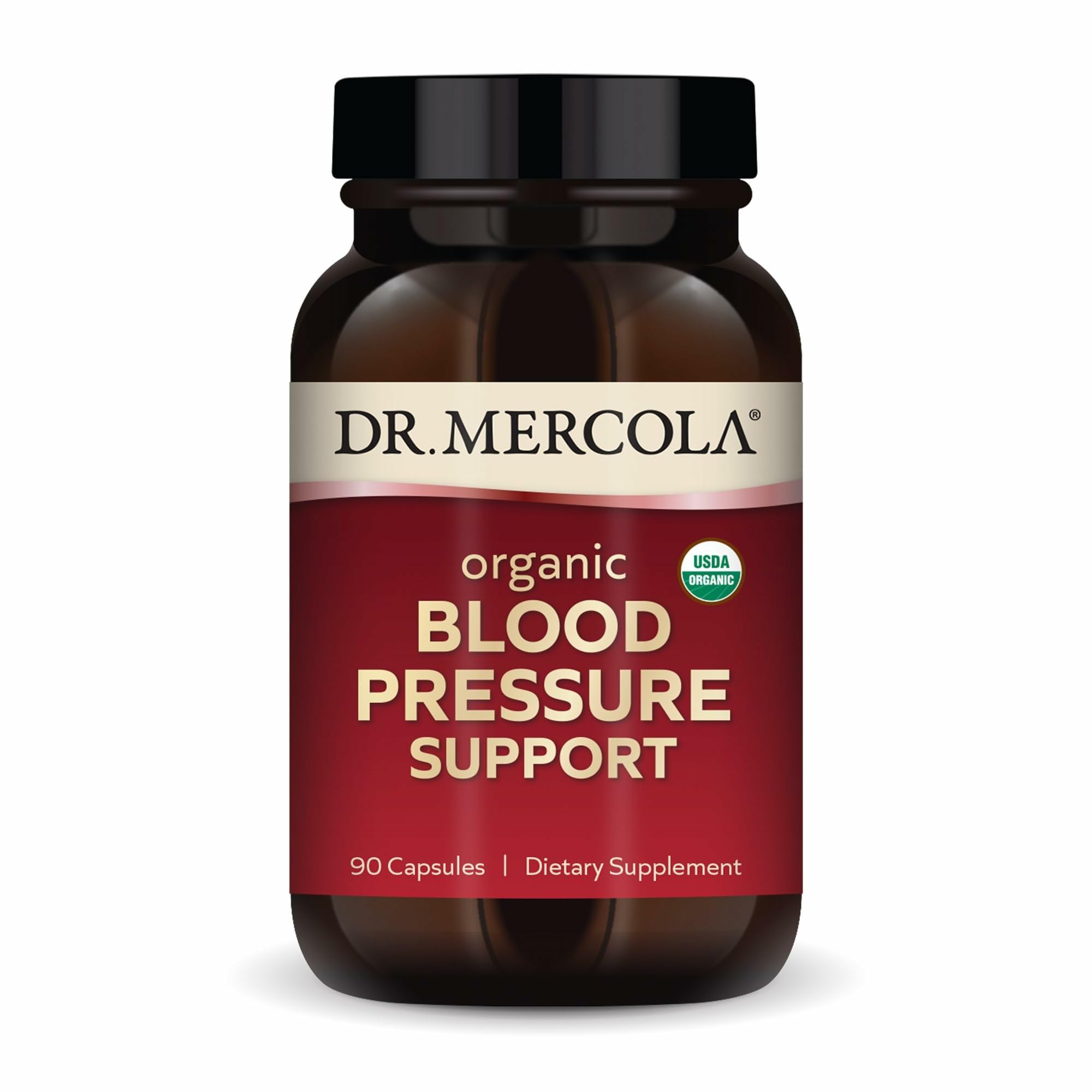 Dr. Mercola Organic Blood Pressure Support front view with packaging