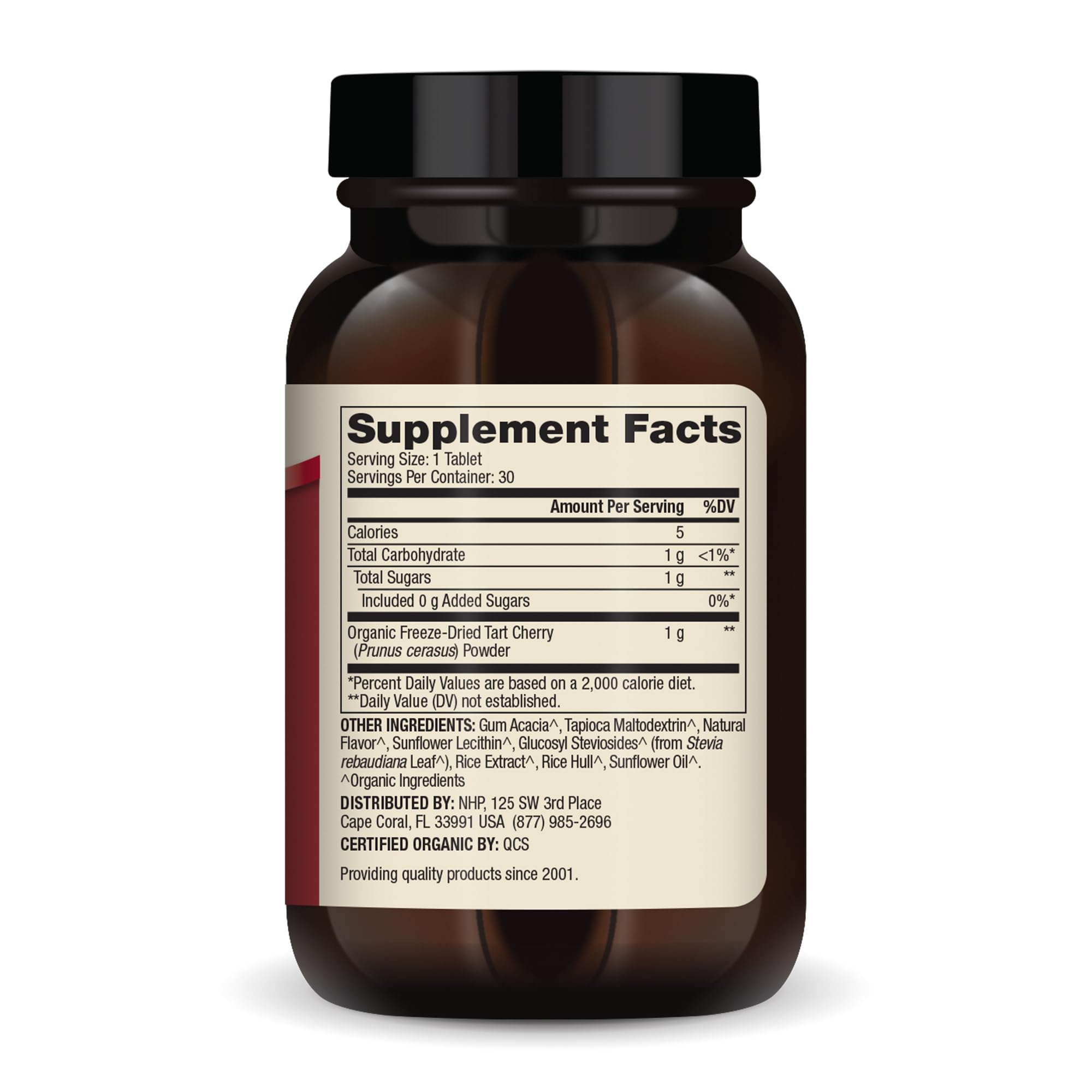 Dr. Mercola Organic Chewable Tart Cherry Tablets packaging