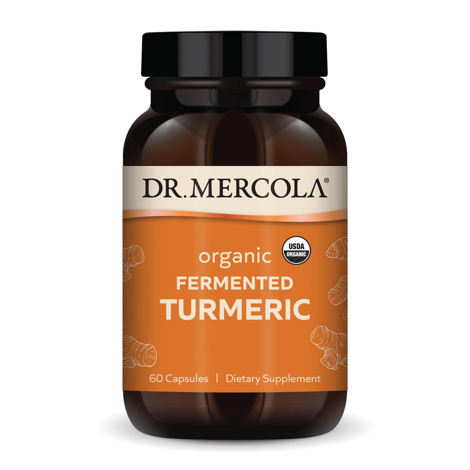 Dr. Mercola Organic Fermented Turmeric 168g front view
