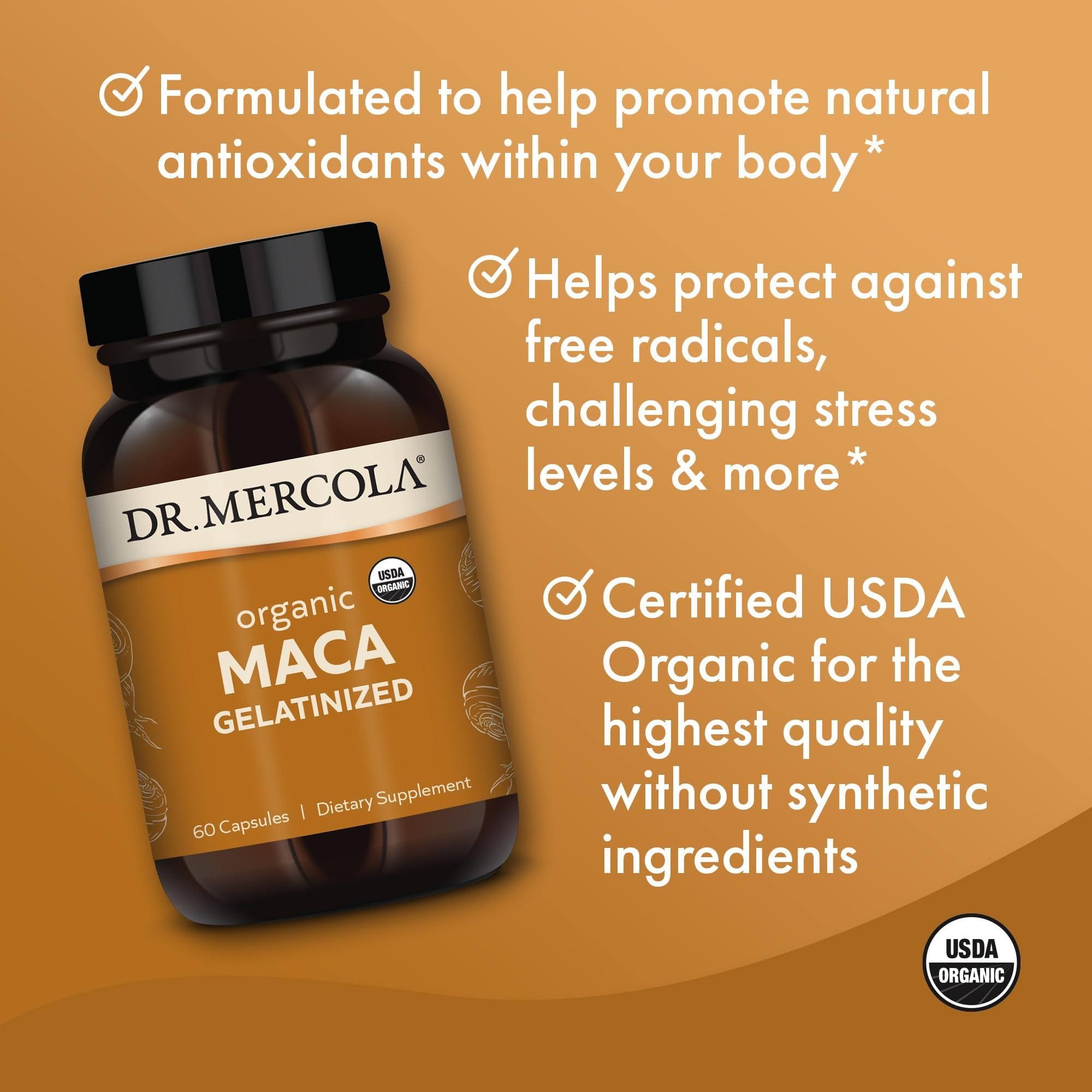 Dr. Mercola Organic Maca Supplement 191g back view