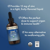 Dr. Mercola Organic Zinc Liquid Drops 15mg dosage dropper