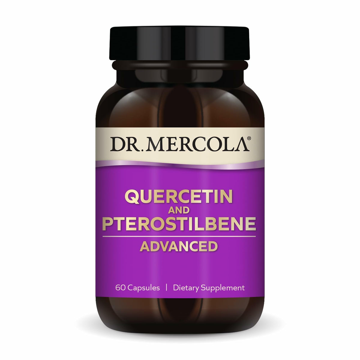 Dr. Mercola Quercetin and Pterostilbene Advanced 113g front view