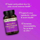 Dr. Mercola Quercetin and Pterostilbene Advanced 113g packaging