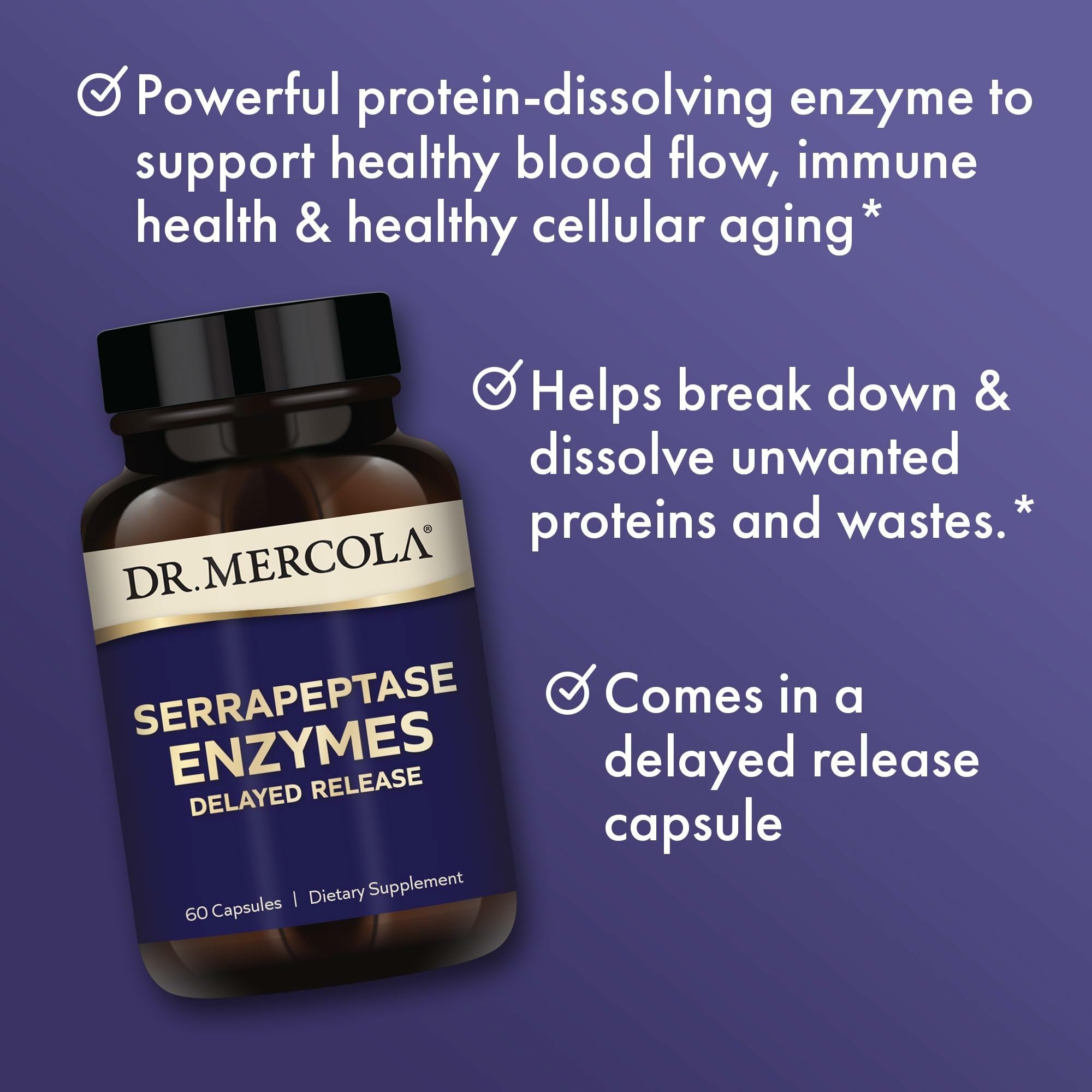 Dr. Mercola Serrapeptase Multi-Enzymes 60,000 SPU Capsules ingredients list