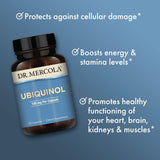 Dr. Mercola Ubiquinol CoQ10 100 mg supplement capsules