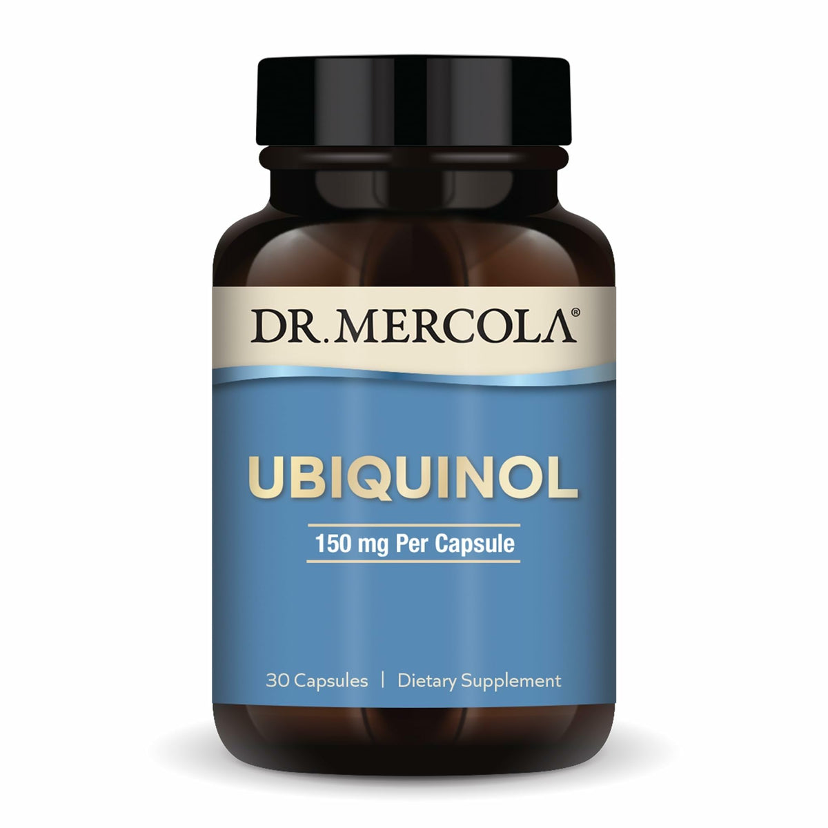 Dr. Mercola Ubiquinol CoQ10 150mg supplement front view