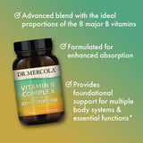 Dr. Mercola Vitamin B Complex with Benfotiamine 150mg packaging