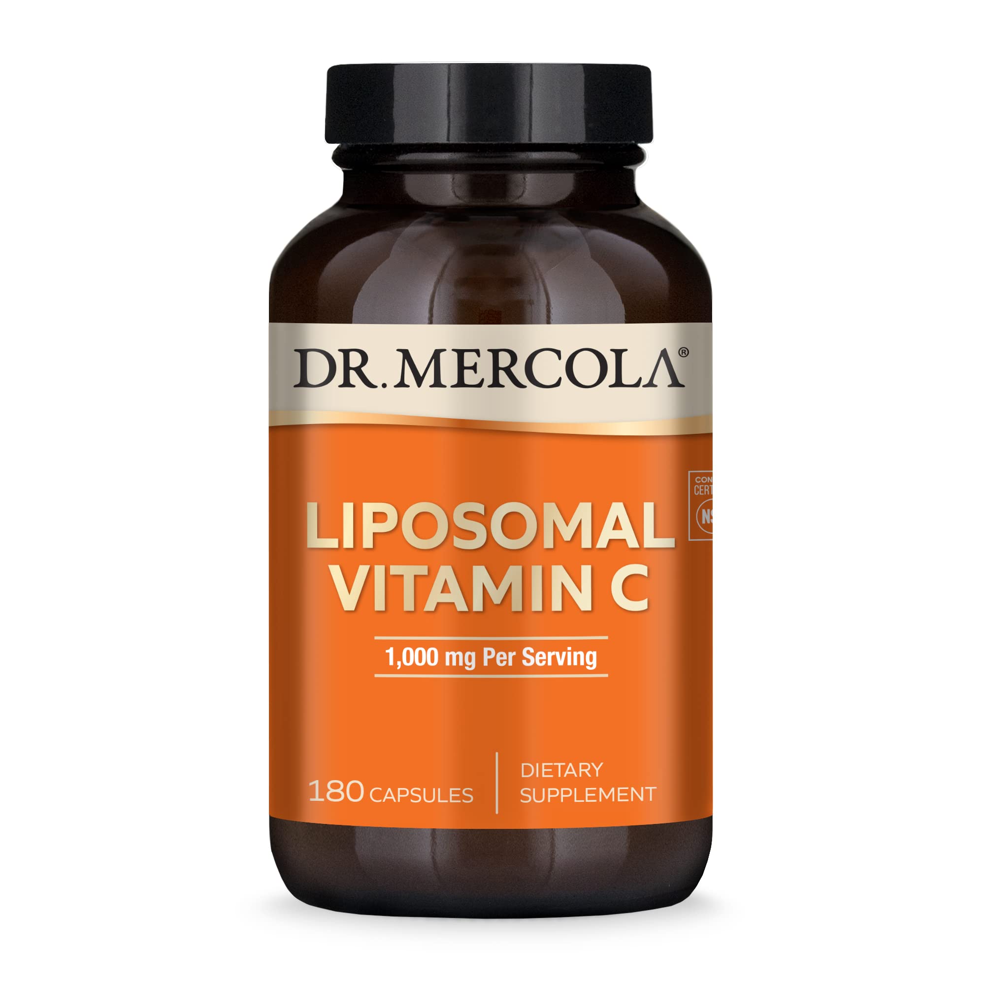 Dr. Mercola Vitamin C 1000mg Liposomal Capsules front view