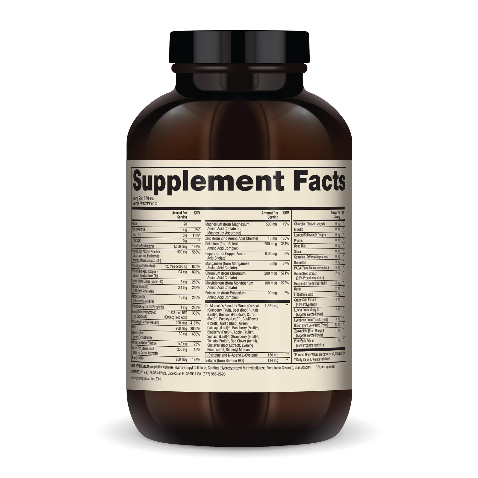 Dr. Mercola Whole-Food Complex for Women 454g packaging
