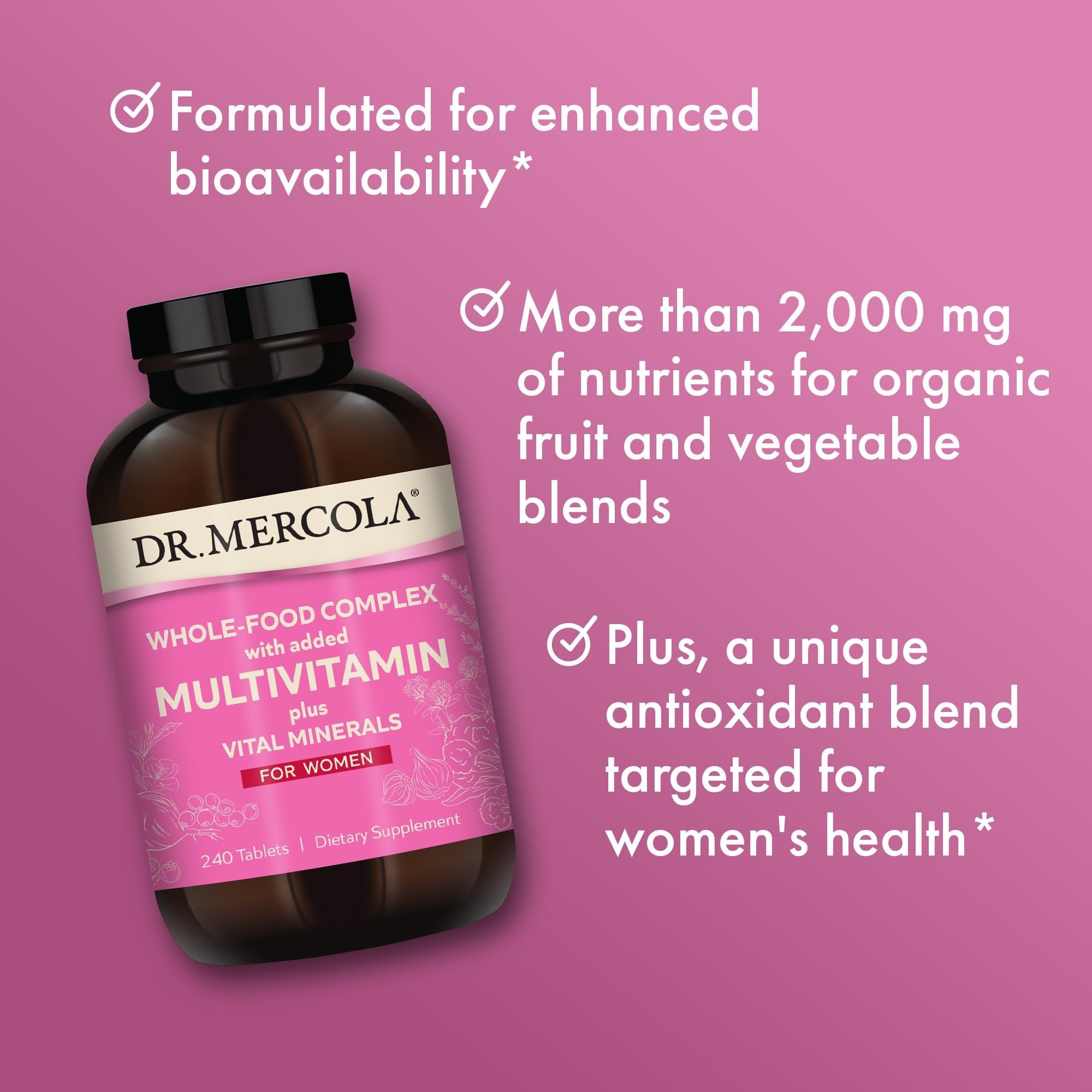 Dr. Mercola Whole-Food Complex for Women ingredients list