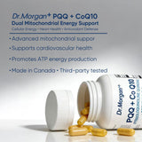 DR.MORGAN PQQ + CoQ10 Supplement 60 Capsules bottle with label