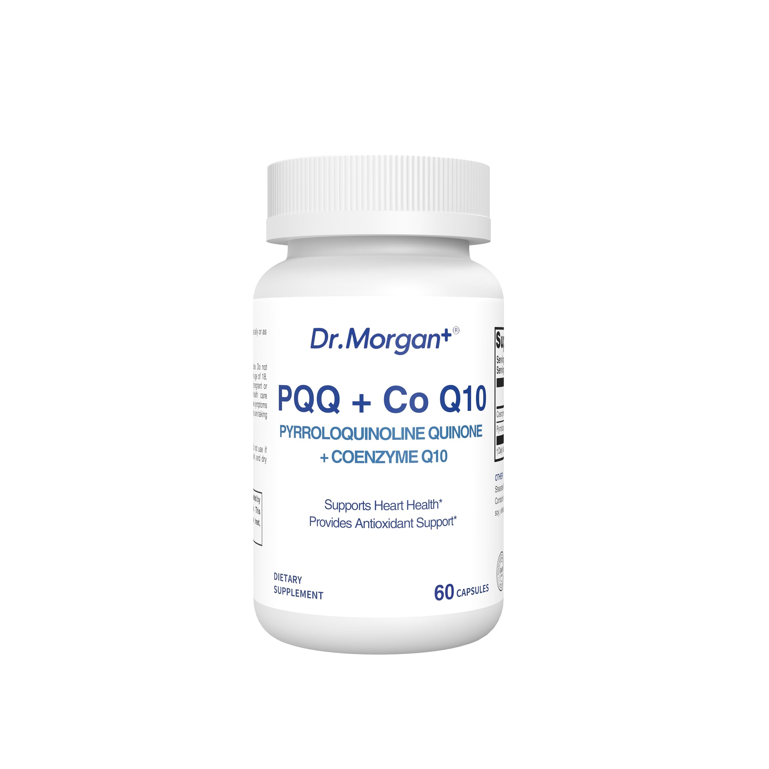 DR.MORGAN PQQ + CoQ10 Supplement 60 Capsules front view
