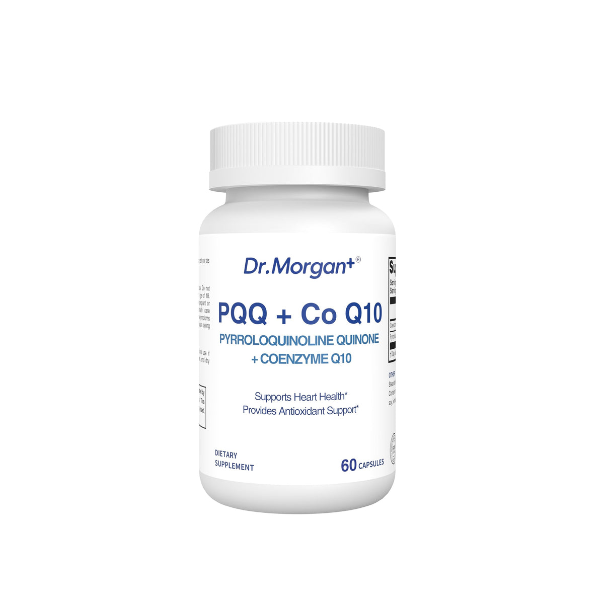 DR.MORGAN PQQ + CoQ10 Supplement 60 Capsules front view