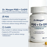 DR.MORGAN PQQ + CoQ10 Supplement capsules close-up