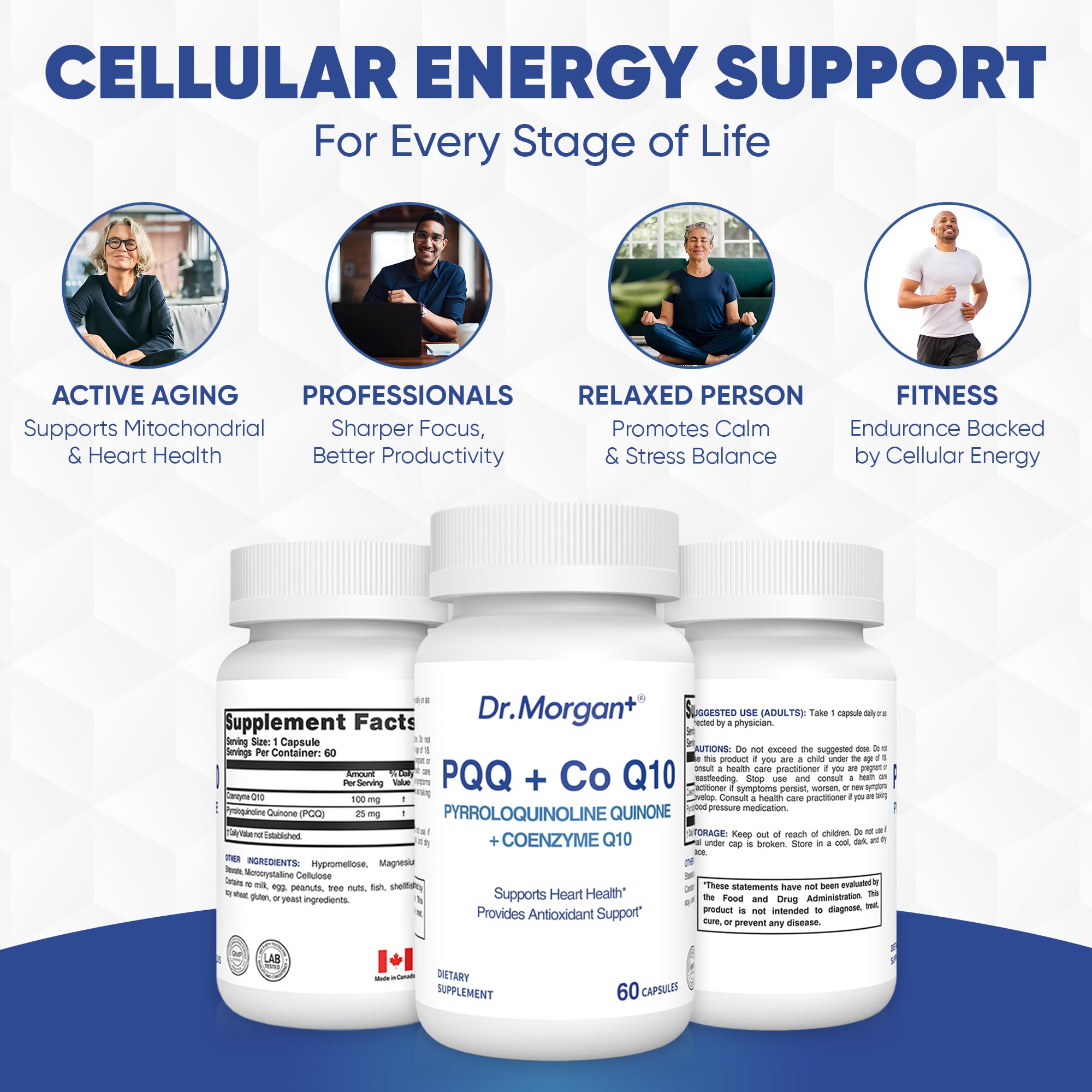 DR.MORGAN PQQ + CoQ10 Supplement lifestyle scene