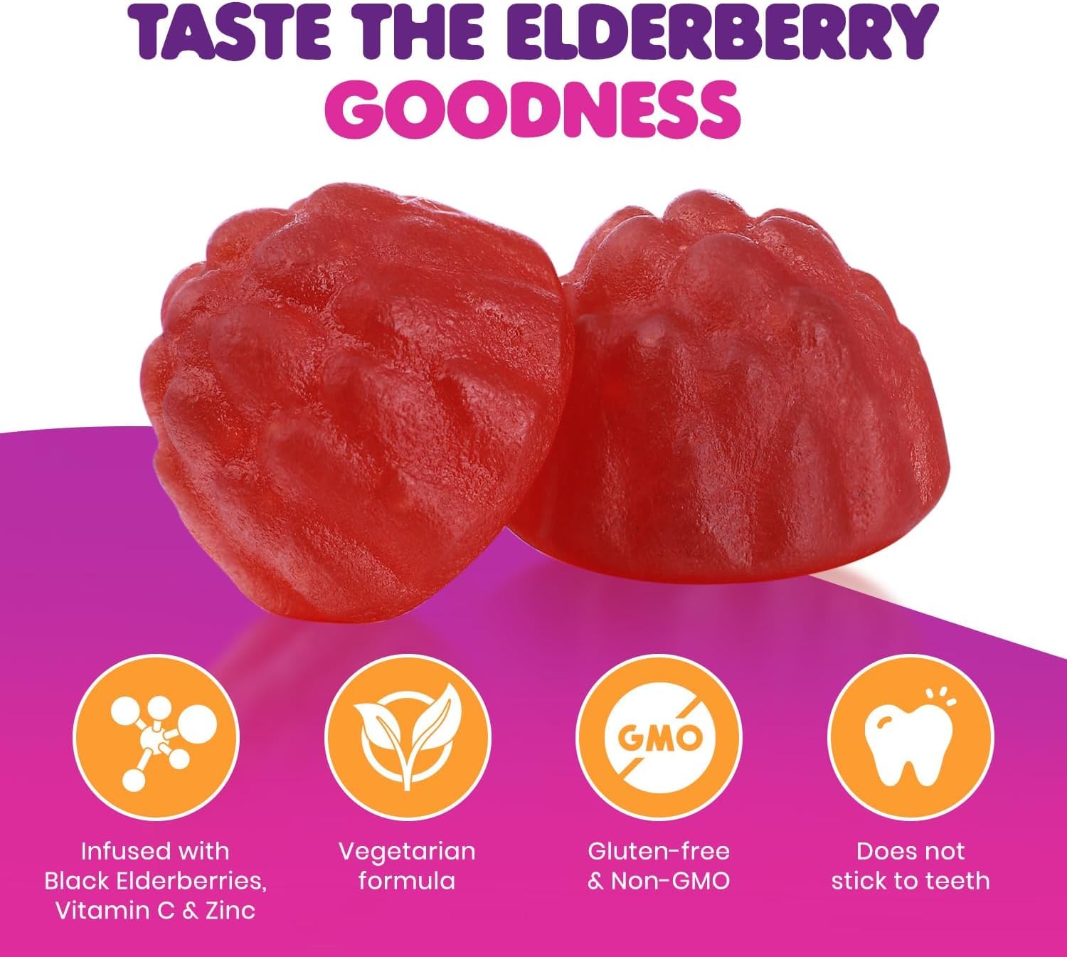 DR. MORITZ Elderberry Gummies displayed on a kitchen counter